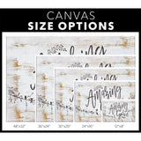 Christian canvas print featuring "Amazing Grace," ideal inspirational wall art for Christian homes.