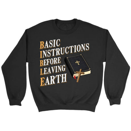Basic instructions before leaving earth Christian sweatshirt Black / S