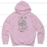 I can do all things through Christ hoodie Light Pink / S