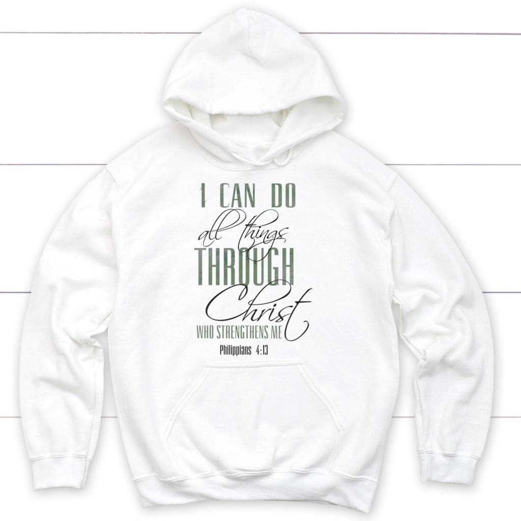 I can do all things through Christ hoodie White / S