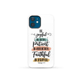 Be joyful in hope patient affliction faithful prayer phone case Christian cases iPhone 12 Mini / Tough
