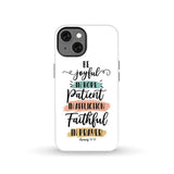 Be joyful in hope patient affliction faithful prayer phone case Christian cases iPhone 13 / Tough