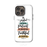 Be joyful in hope patient affliction faithful prayer phone case Christian cases iPhone 14 Pro Max / Tough