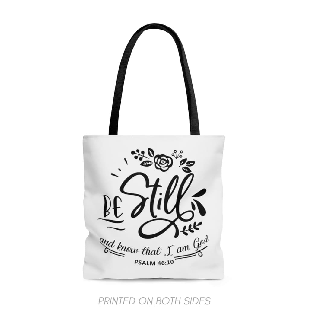 Psalm 46:10 Be Still Cotton Tote Bag Christian Tote Bag Scripture