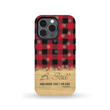 Be still and know that I am God red black buffalo plaid Christmas phone case iPhone 13 Pro / Tough