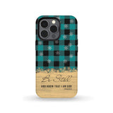 Be still and know that I am God teal black buffalo plaid Christmas phone case iPhone 13 Pro / Tough