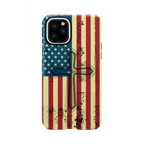 Beautiful American Flag cross phone case iPhone 11 Pro / Tough