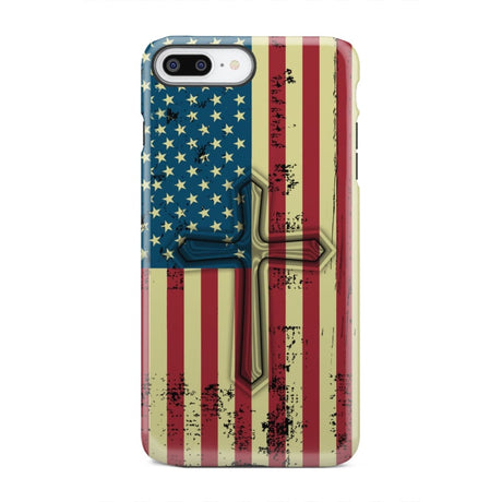 Beautiful American Flag cross phone case iPhone 7 Plus / Tough