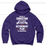 Being a Christian is not easy Christian hoodie | Christian apparel Purple / S