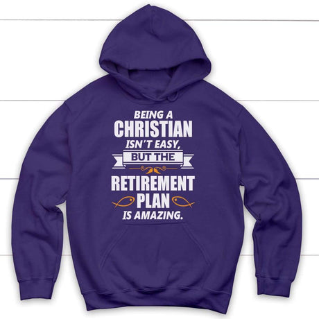 Being a Christian is not easy Christian hoodie | Christian apparel Purple / S
