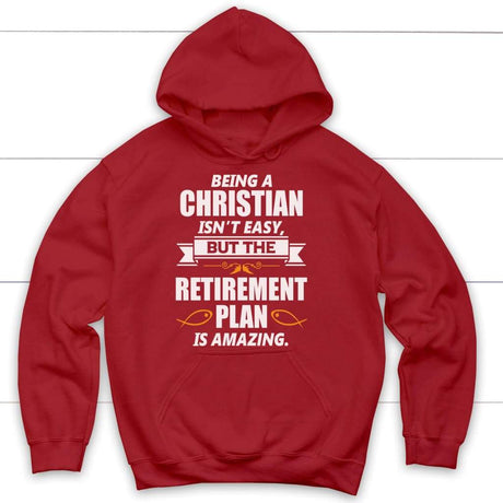 Being a Christian is not easy Christian hoodie | Christian apparel Red / S