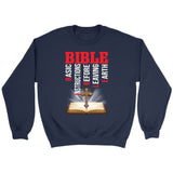Bible basic instructions before leaving earth Christian sweatshirt Navy / S