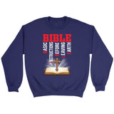 Bible basic instructions before leaving earth Christian sweatshirt Purple / S