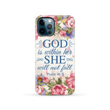 Bible verse phone cases: Psalm 46:5 God is within her she will not fall case iPhone 12 Pro / Tough