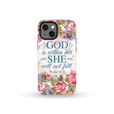 Bible verse phone cases: Psalm 46:5 God is within her she will not fall case iPhone 13 Mini / Tough