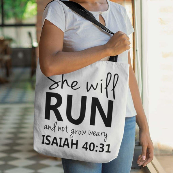 I Will Run Tote Bag I Will Run Tote Bag
