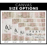 Inspirational wall art with Bible verse 1 Thessalonians 5:17, "Pray Without Ceasing," ideal Christian home decor.