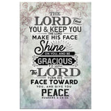 Faith-based canvas print with Numbers 6:24-26, "The Lord Bless You and Keep You," great religious home decor.