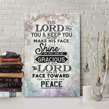 Bible verse wall art featuring Numbers 6:24-26, "The Lord Bless You and Keep You," perfect faith-based home decor.