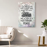 Inspirational wall art with Numbers 6:24-26 Bible verse, "The Lord Bless You and Keep You," ideal Christian gift.