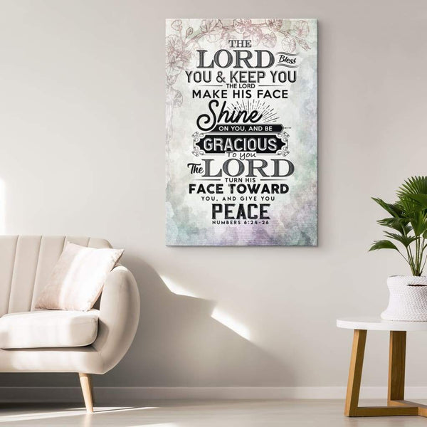 Bible Verse Wall Art, Numbers 6:24-26 the Lord Bless You and Keep