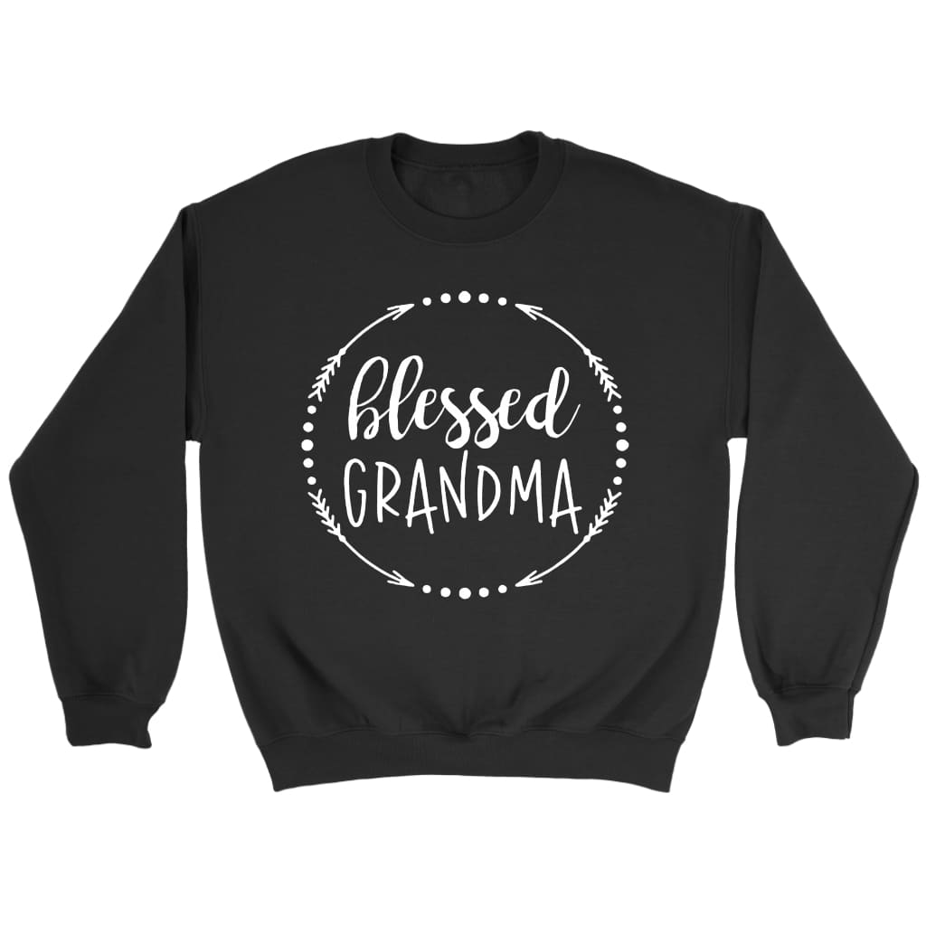 Blessed Grandma Christian sweatshirt Black / S