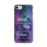 Butterfly faith makes all things possible Christian phone case iPhone 7 / Tough