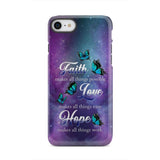 Butterfly faith makes all things possible Christian phone case iPhone 8 / Tough
