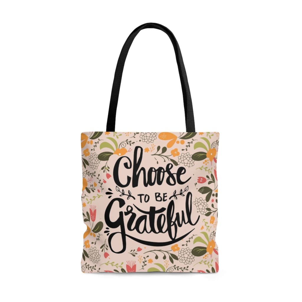 Choose to be grateful tote bag Christian tote bags 16 x 16