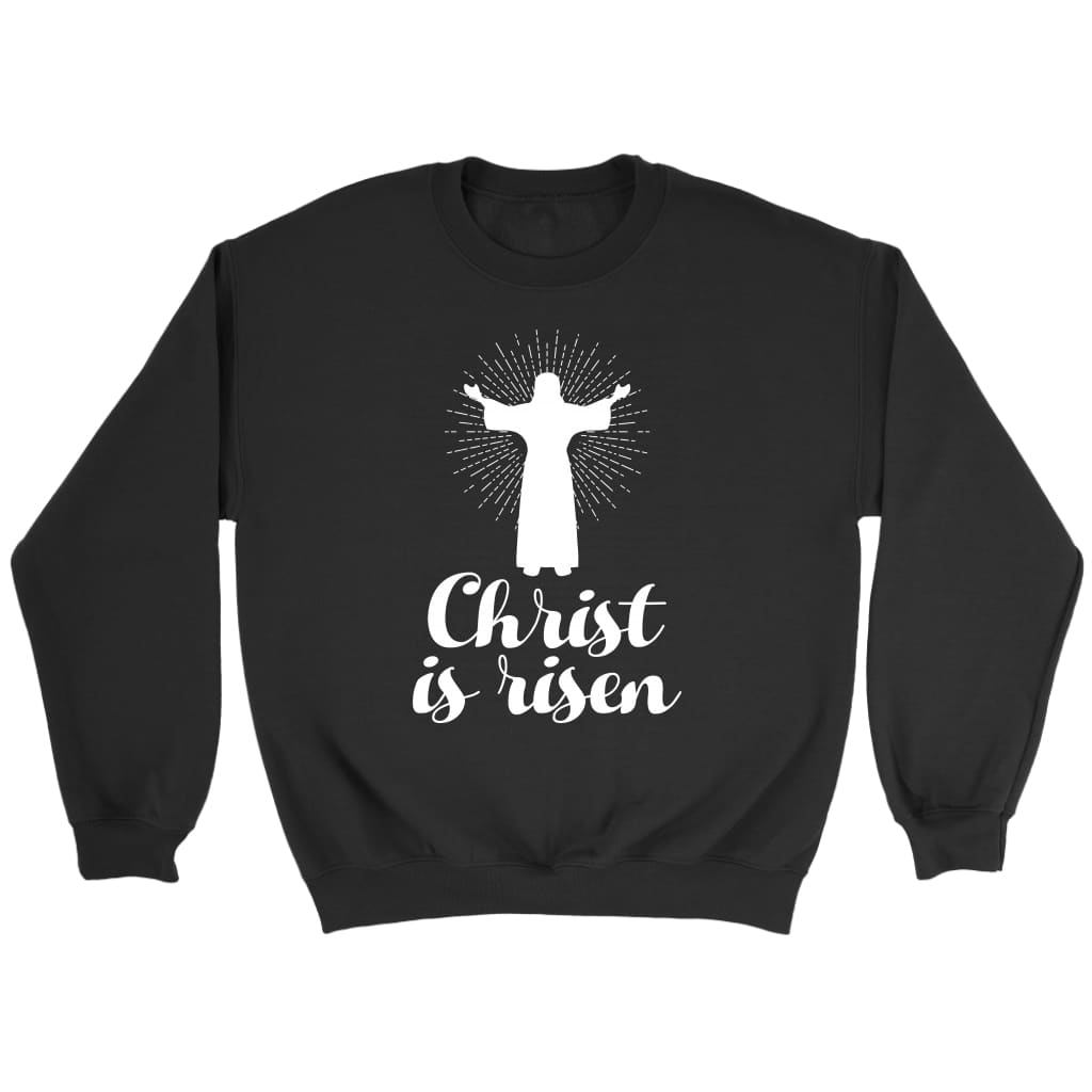 Christ is risen Christian sweatshirt Black / S