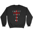 Christ lives in me Christian sweatshirt Black / S