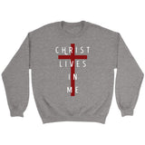 Christ lives in me Christian sweatshirt Sport Grey / S