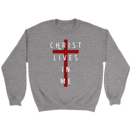Christ lives in me Christian sweatshirt Sport Grey / S