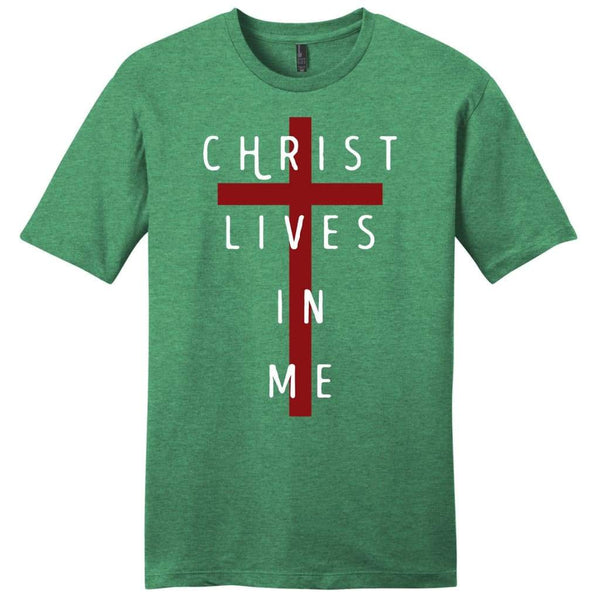 Christ Lives In Me Mens Christian T-shirt, Christian Tee Shirts For Men ...