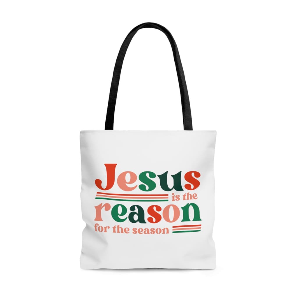 Christian Christmas gifts: Jesus is the reason for the season tote bag 13 x 13