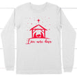 Christian Christmas gifts: Love came down Jesus born long sleeve t-shirt White / S