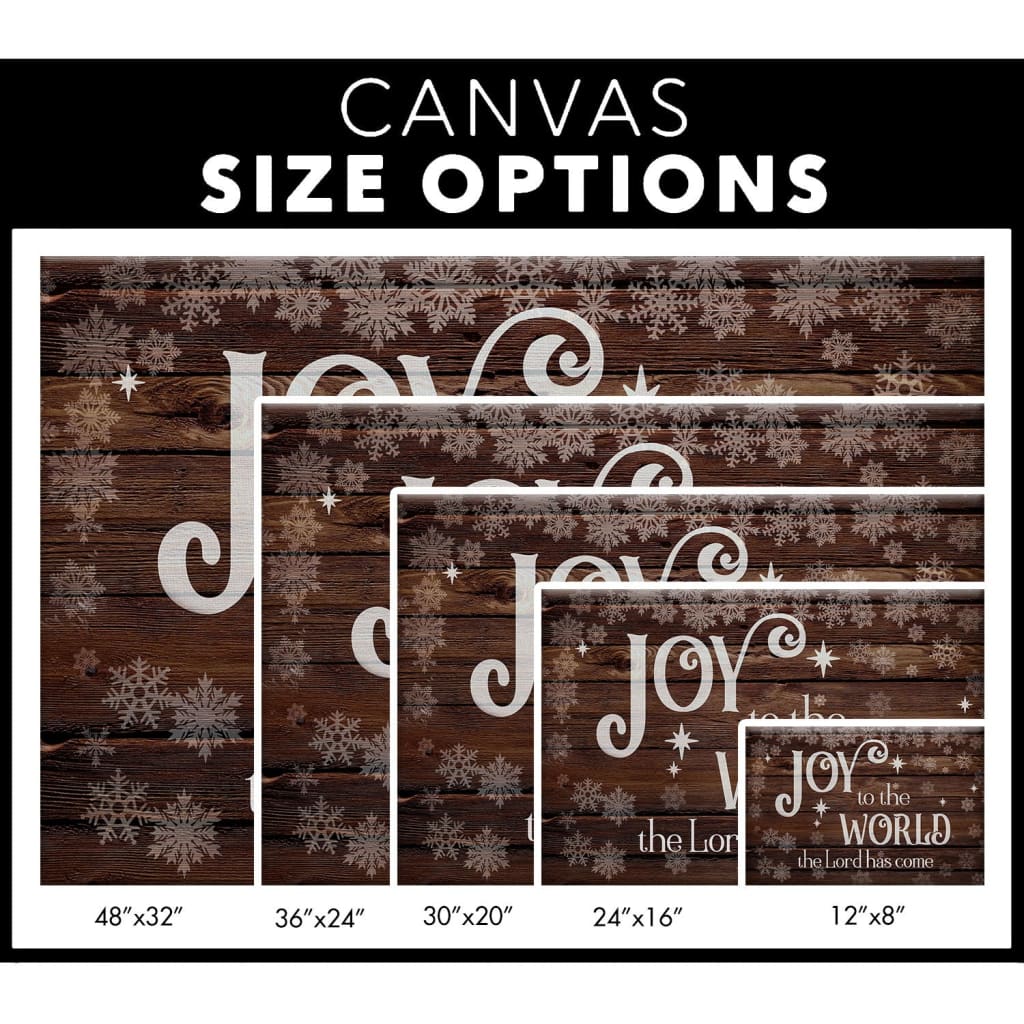 Christian Christmas wall art: Joy to the world the Lord has come canvas