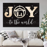 Christian Christmas wall decor: Joy to the world wall art canvas