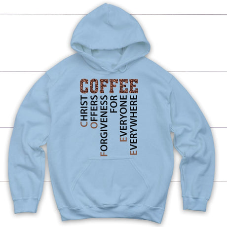 Christian coffee definition hoodie - Christian hoodies Light Blue / S