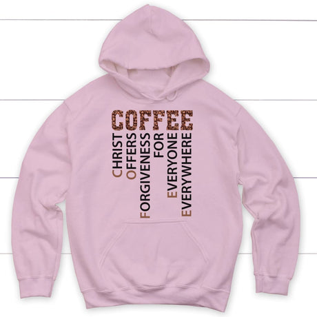 Christian coffee definition hoodie - Christian hoodies Light Pink / S