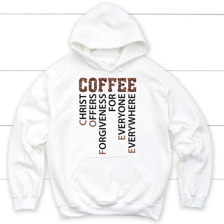 Christian coffee definition hoodie - Christian hoodies White / S
