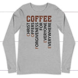 Christian coffee definition long sleeve shirt Athletic Heather / S