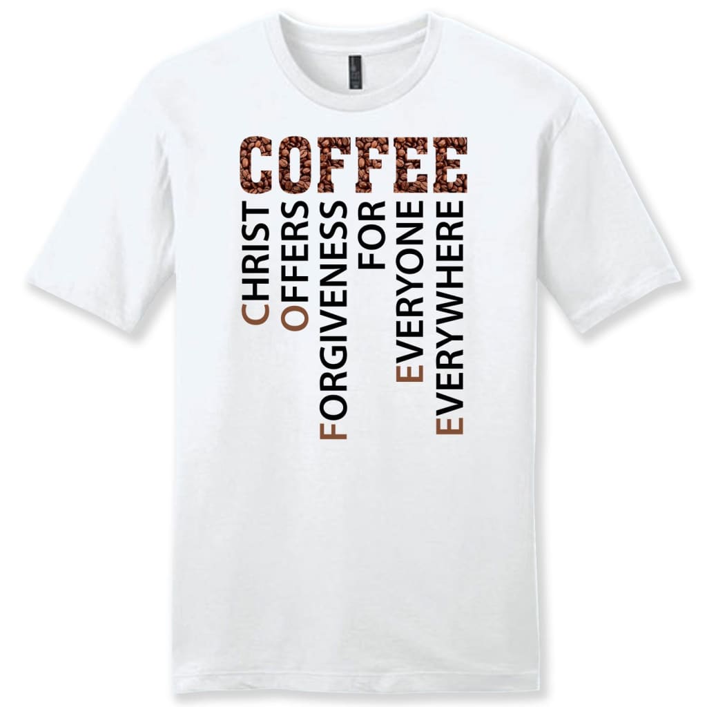 Christian coffee definition mens Christian t-shirt White / S