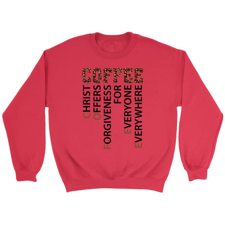 Christian coffee definition Christian sweatshirt Red / S