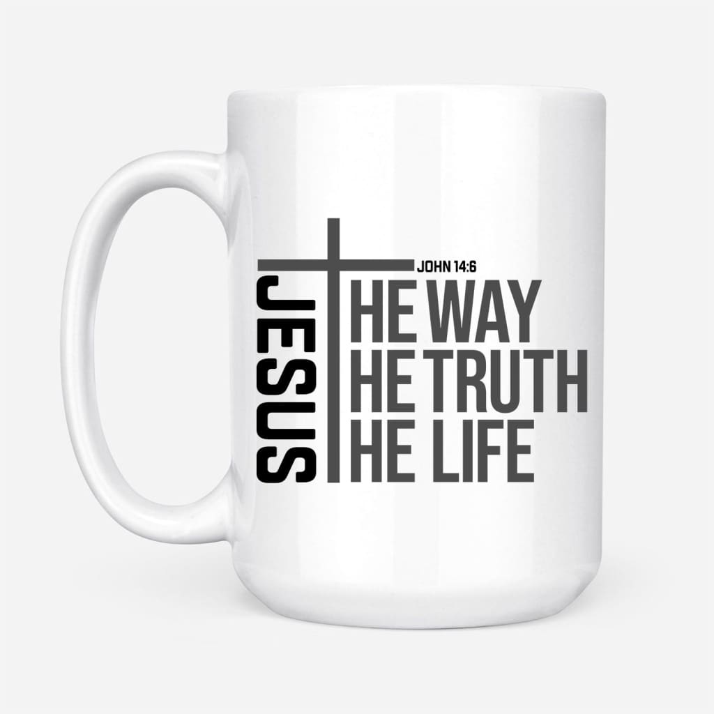 Christian coffee mug Jesus the way the truth the life 15 oz