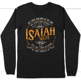 Christian gifts: Isaiah 40:31 those who hope in the Lord Christian long sleeve t-shirt Black / S