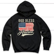 Christian Patriotic hoodies: American flag God bless America hoodie Black / S