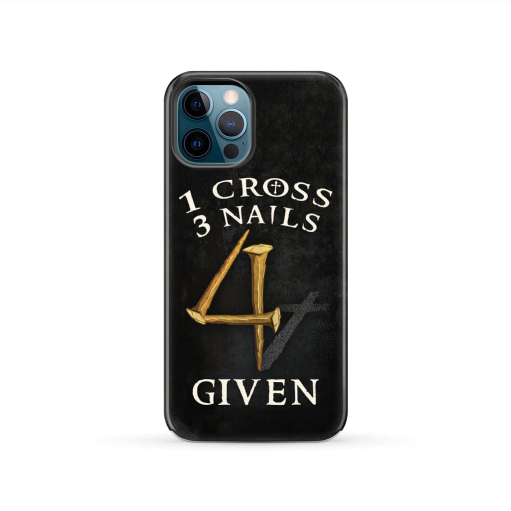 Christian phone cases: 1 Cross 3 Nails 4Given case gifts iPhone 12 Pro / Tough