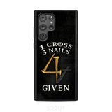 Christian phone cases: 1 Cross 3 Nails 4Given case gifts Samsung Galaxy S22 Ultra / Tough