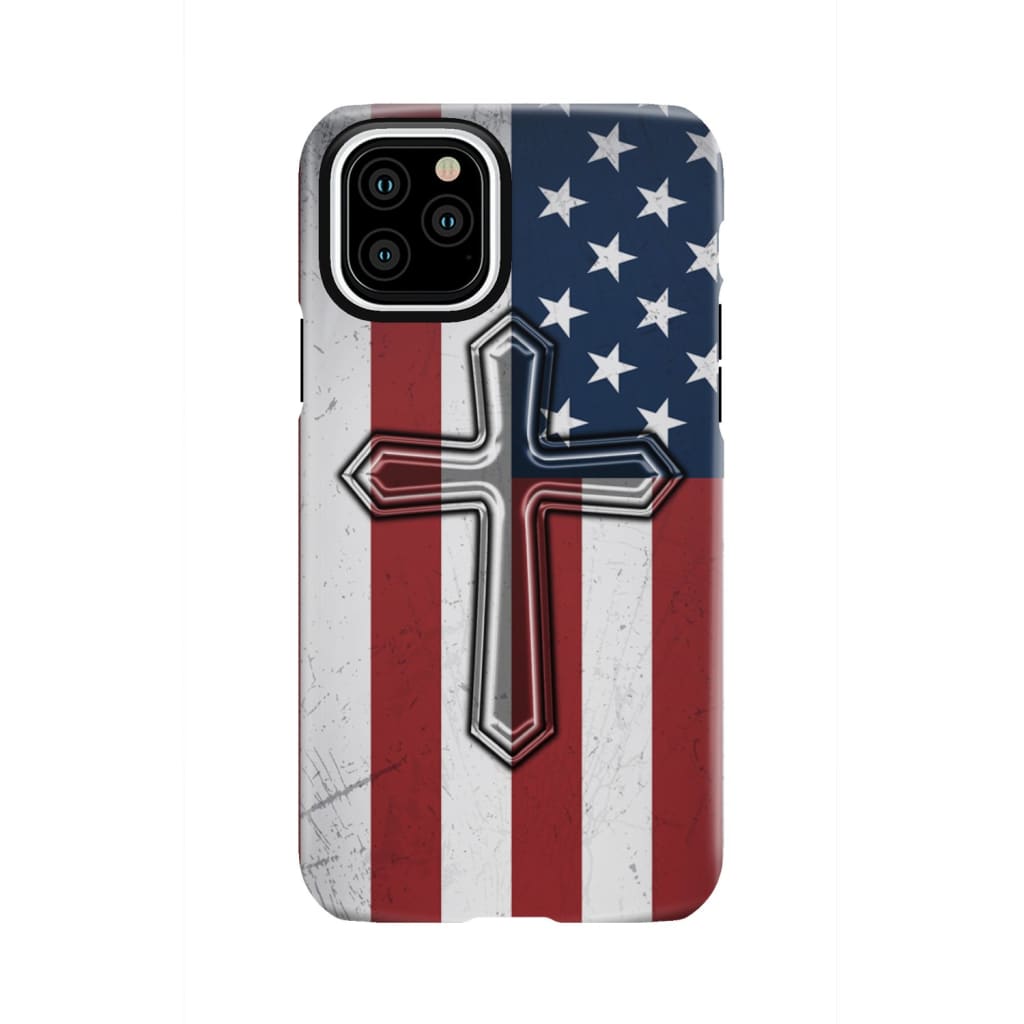 American Flag Cross Phone Case iPhone 11 Pro / Tough